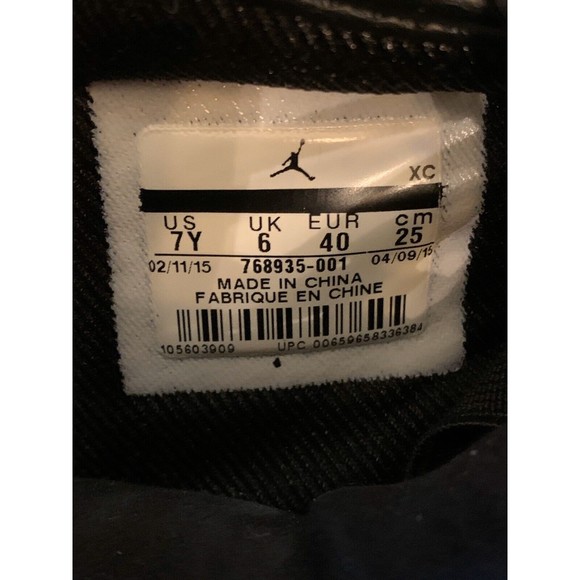 Nike Air Jordan US 7Y 7 Kids Westbrook Basketball Black 68935-001 - Picture 8 of 8